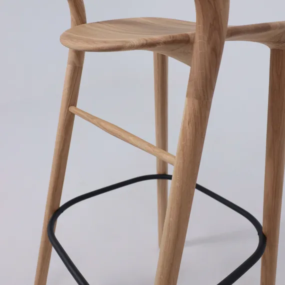 Барный стул Ofer из массива дуба светлый