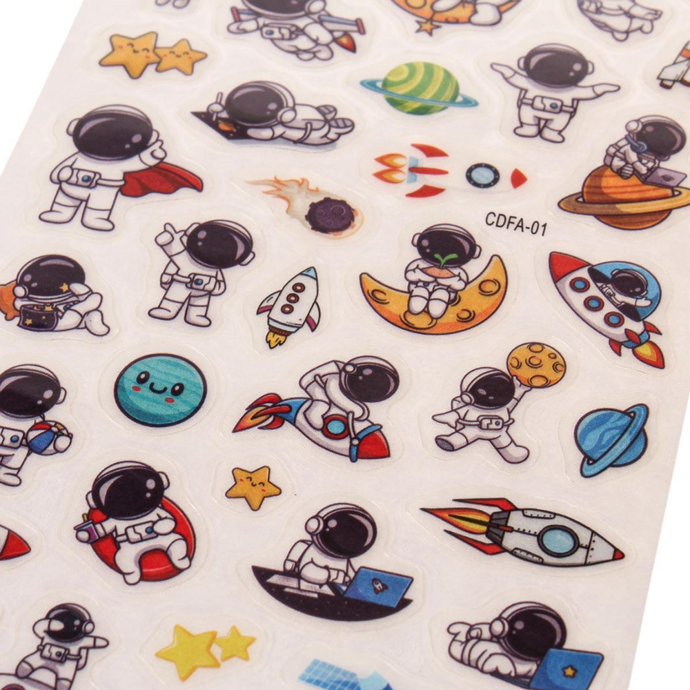 Наклейки "Космонавты" 21,5*11см. светятся в темноте