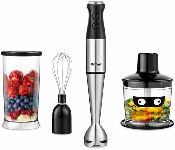 Kitfort KT-3503 3в1 металлик Блендер погружной
