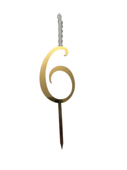 Элегантный топпер-свеча «Цифра 0-9» (золото)