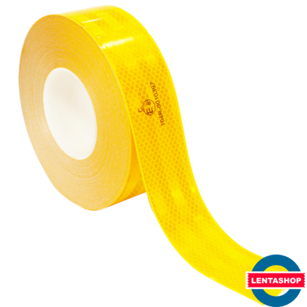 Жёлтая светоотражающая лента 104R для контурной маркировки 50,8 мм х 50 м