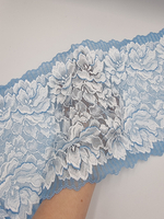 Кружево эластичное голубое К809 23 см (Япония)