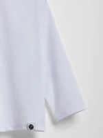 Лонгслив детский в школу белый