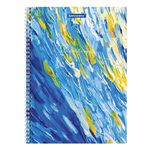 Тетрадь А4, 120 л., BRAUBERG гребень, клетка, обложка картон, "Акварель", 404072, 4шт