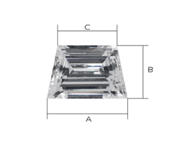 Лабораторно-выращенный бриллиант эполет (пара) 0.657 ct