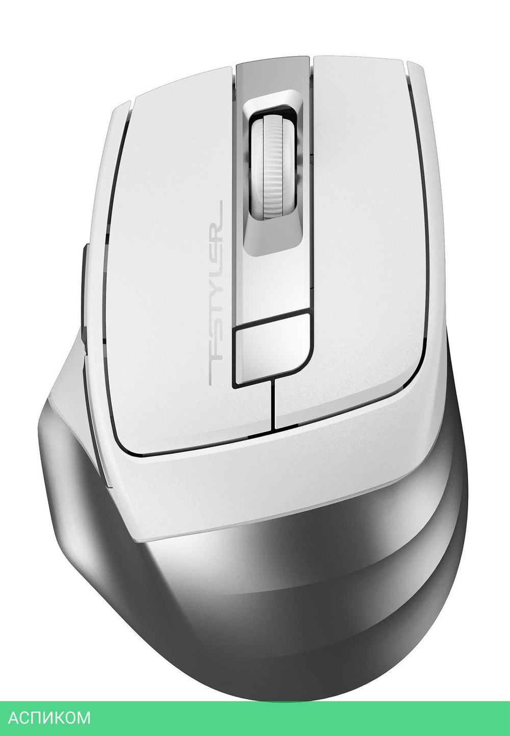 Мышь A4Tech Fstyler FG35 серебристый/белый