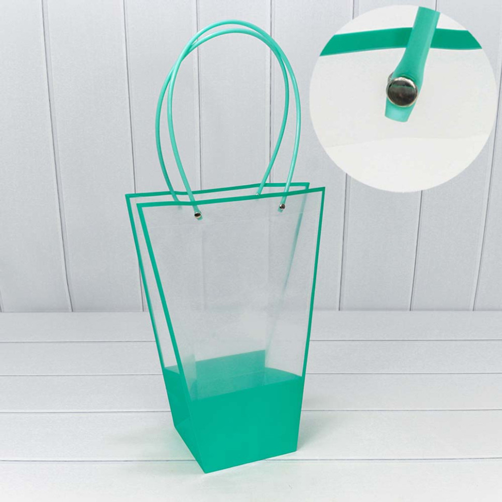 Пакет подарочный 35х26х13см Ваза для цветов (Тиффани)