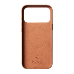 Кожаный чехол MagSafe с картхолдером Mujjo Full Leather Wallet Case для iPhone 17 Pro Max Чехол из натуральной телячьей велюровой цельнозерновой кожи с мелкозернистой фактурой и сенсорной накладкой для Контроллера камеры. Есть встроенный картхолдер — вмещ