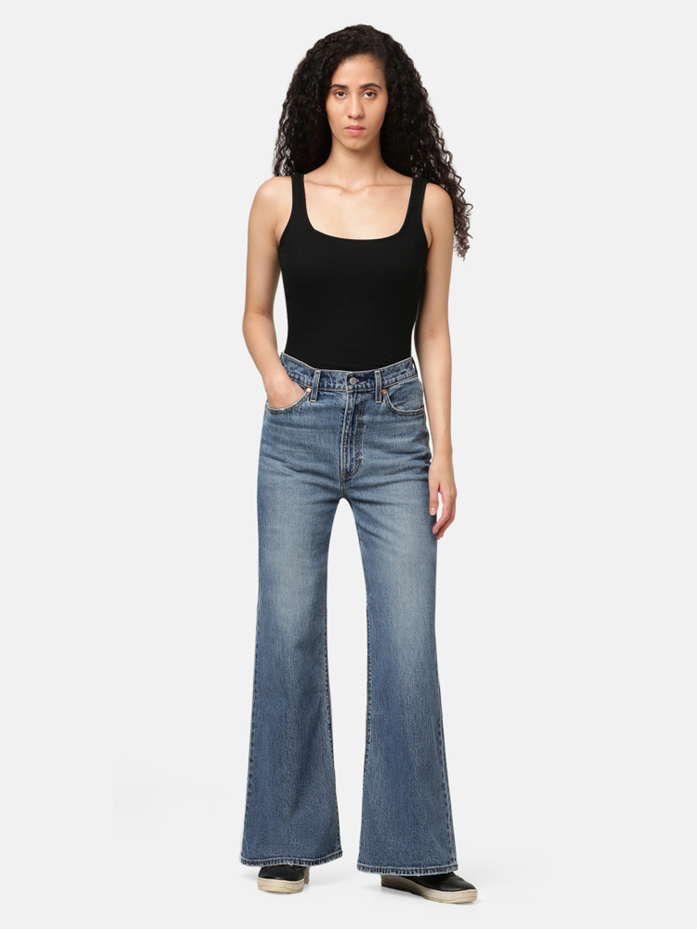 Женские джинсы клеш с завышенной талией Levi's Ribcage Bell A7503-0009