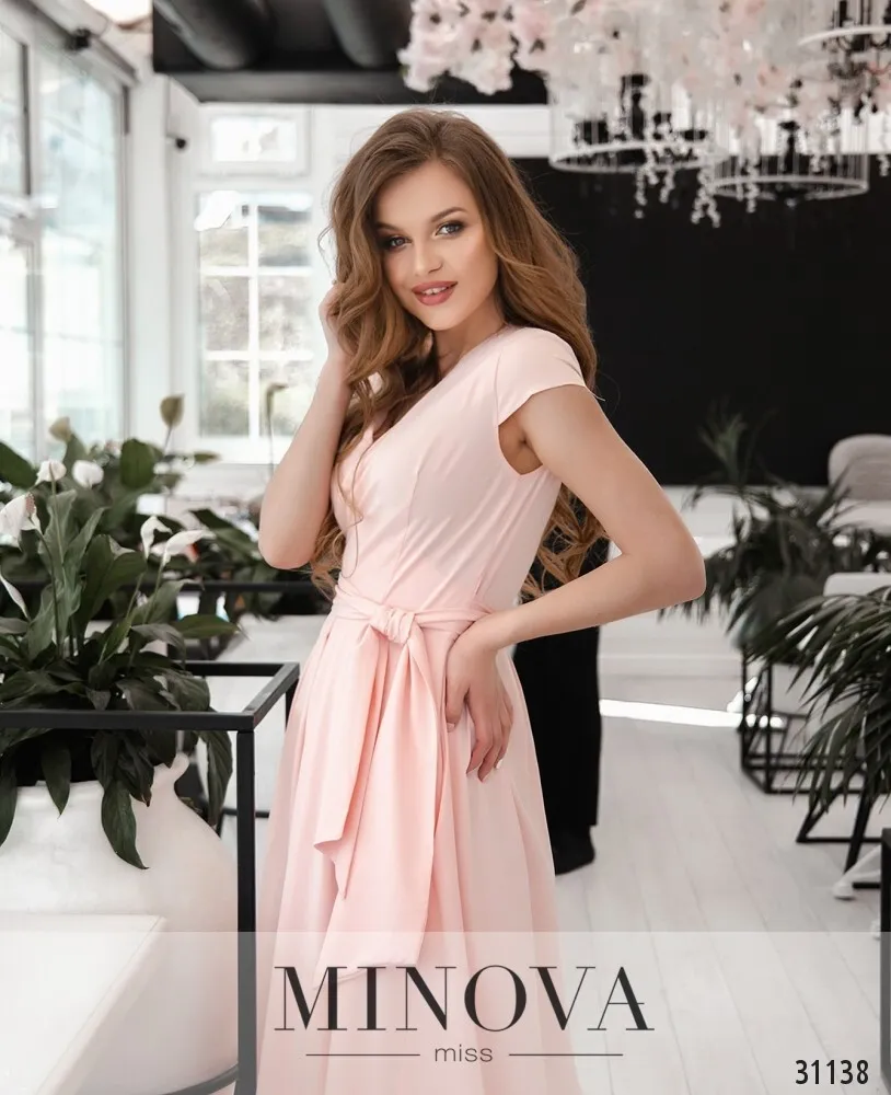 Платье 8573-1н-пудра Minova