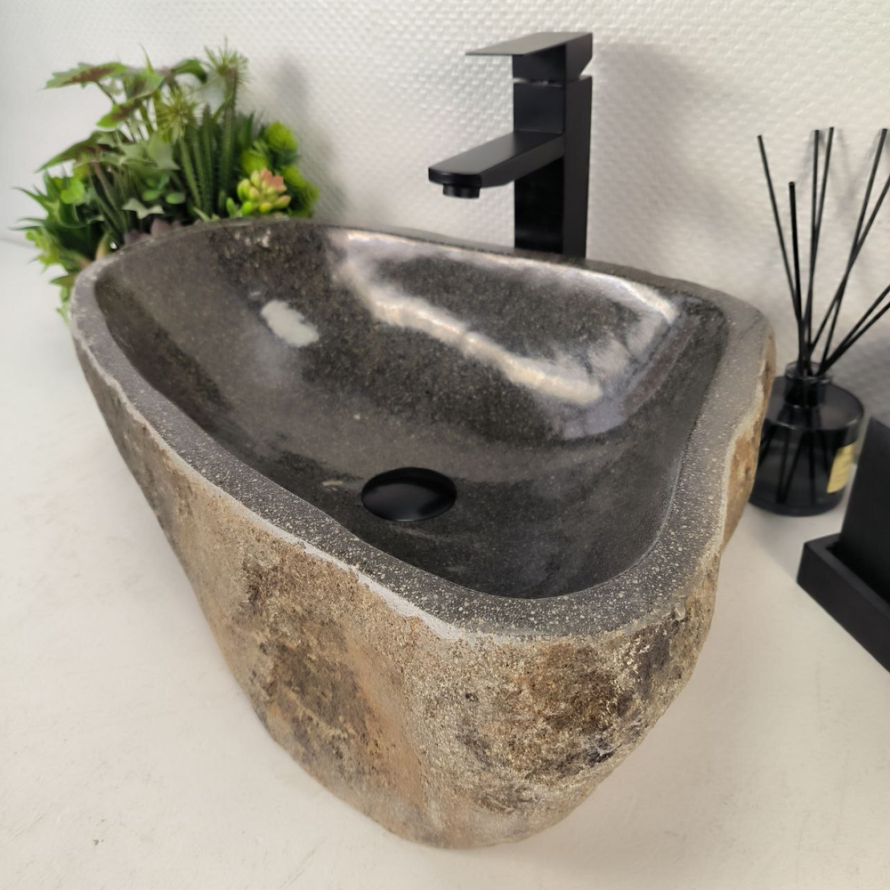 Раковина из речного камня RS-65039 54*38*15 0857