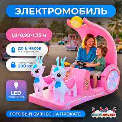 Детский электромобиль для базы отдыха «Северное Сияние» двухместный, всепогодный