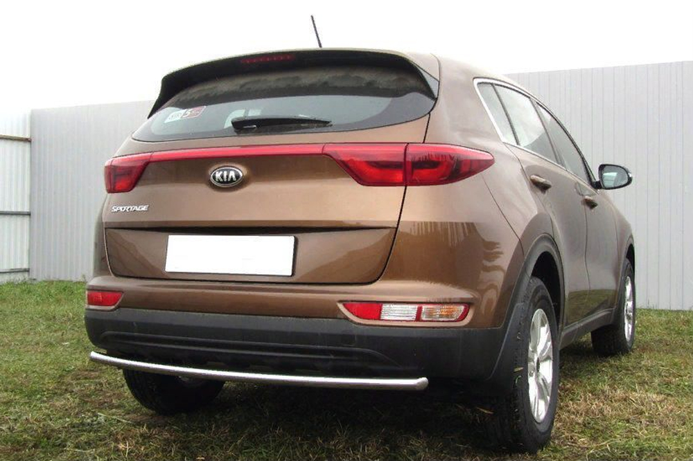 Защита заднего бампера (нержавейка) Kia Sportage (2016-2021) d42