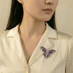 Брошь Fiore Luna Бабочка Zircon XR05662M1 V/S