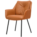 Стул allar, экокожа, рогожка, коричневый