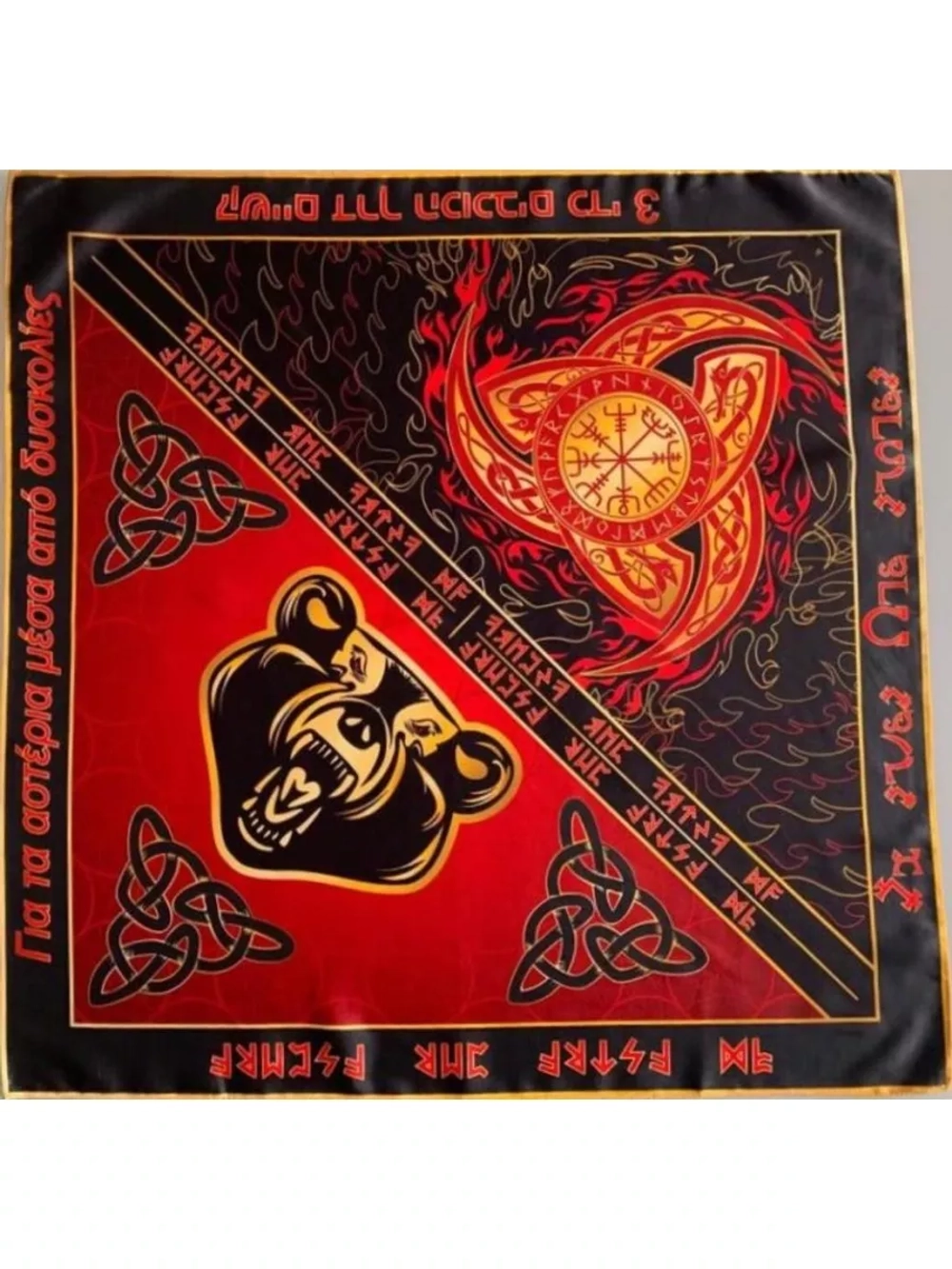 Платок - Бандана Медвежья сила - Скандинавский стиль