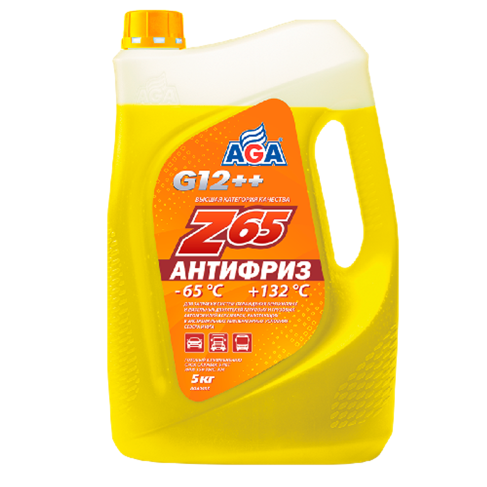 ОЖ Антифриз готовый AGA Z-65 G12++ желтый (5кг)