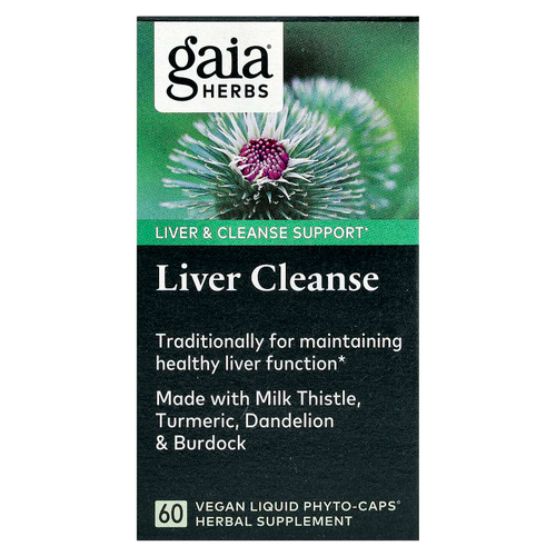 Gaia Herbs, Liver Cleanse, 60 вегетарианских фито-капсул с жидкостью