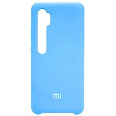 Силиконовый чехол Silicone Cover для Xiaomi Mi CC9 Pro (Голубой)