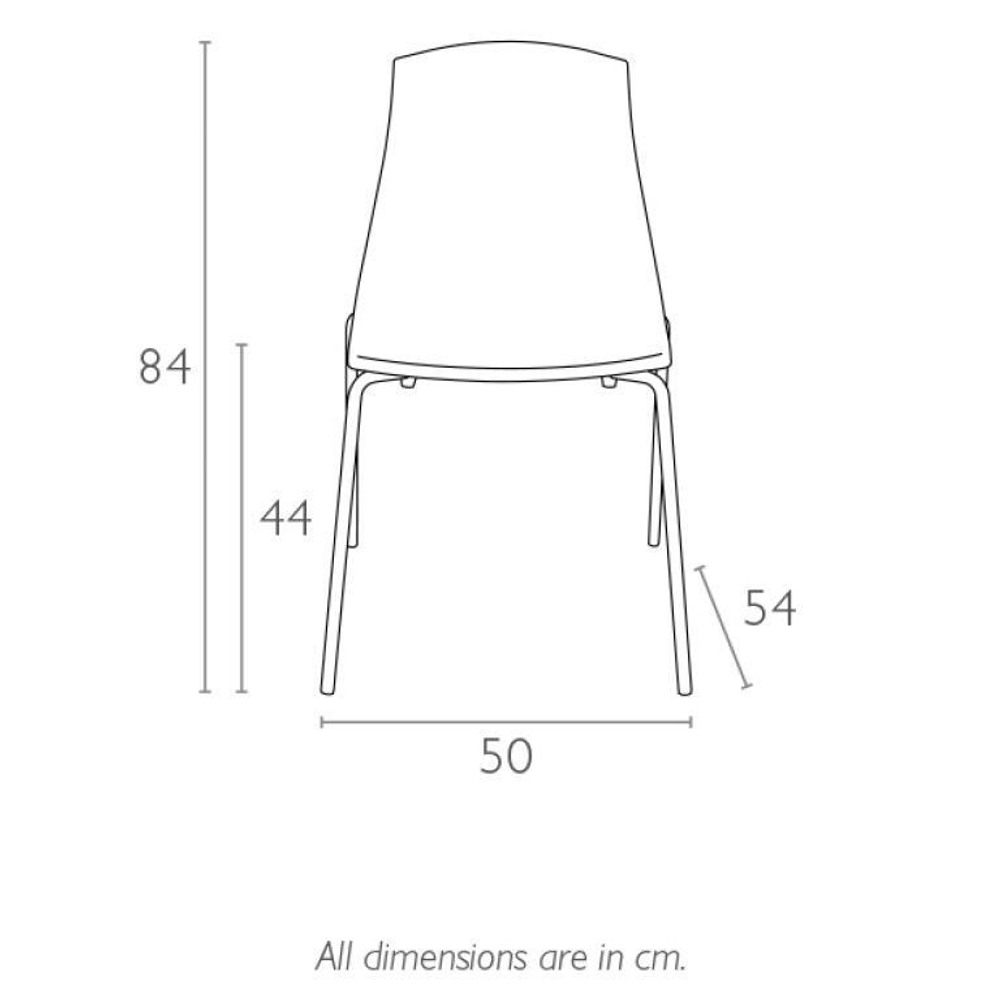 Стул прозрачный, Siesta Contract Allegra, янтарный