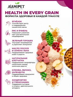 Сухой полнорационный корм холистик с ягнёнком для стерилизованных кошек.