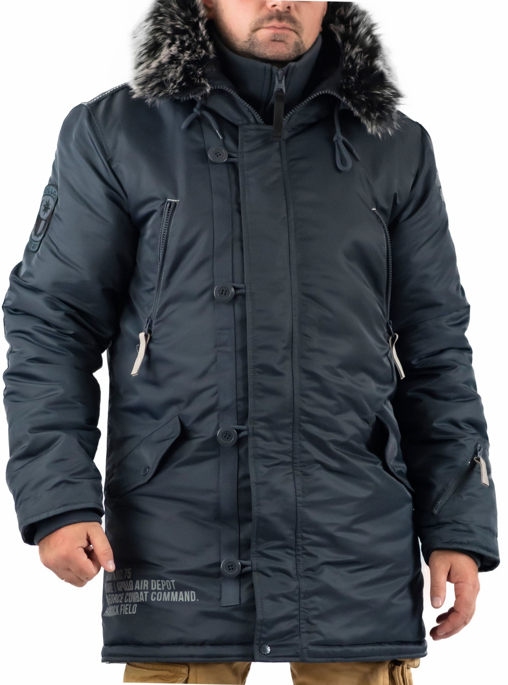 Куртка мужская зимняя Apolloget Arctic 2019 (стальной синий- steel blue)
