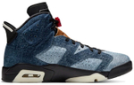 Jordan Air Jordan 6 “washed denim” mid-top retro basketball shoes men's washed denim