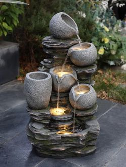 Waterfall Фонтан декоративный с подсветкой Горшки