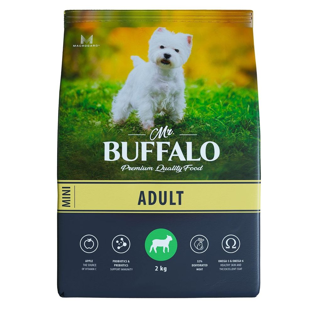 Сухой корм MR.BUFFALO ADULT MINI для собак мелких пород ягненок 2 кг