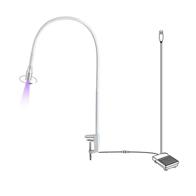 Лампа для LED-наращ. с регулир. лучом и сменной головой на струбцине, 5 Вт черная