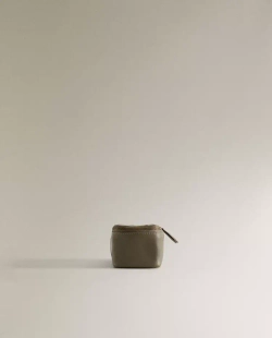 ZARA HOME МАЛЕНЬКИЙ КОЖАНЫЙ НЕСЕССЕР, ХАКИ