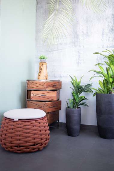 Уличный пуф-столик Pouf Ø67х40 см, терракотовый