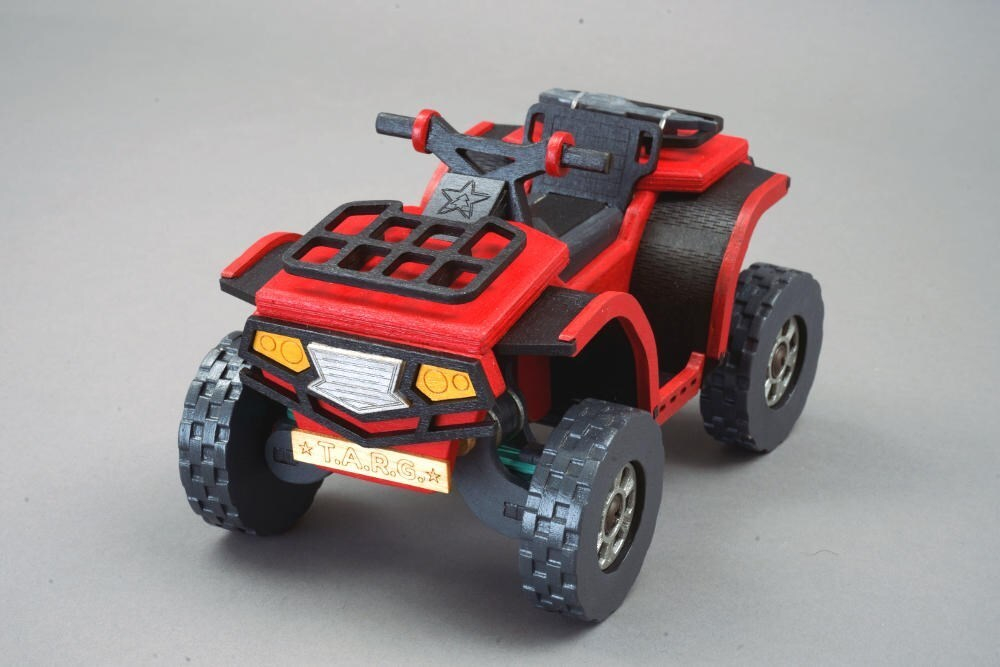 Квадроцикл HUNTER от TARG - деревянный конструктор, сборная модель, 3d пазл