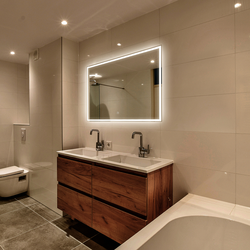 Зеркало Abber See 80 AG6108SL-0.8 с подсветкой Серебро с сенсорным выключателем и диммером