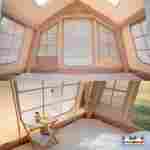 Пневмокаркасная палатка «Летний Уют» 3,2×2,5×2,2 м — семейная, кемпинговая из ПВХ