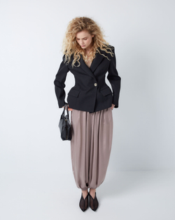 Жакет приталенный из шерсти Гуччи черный