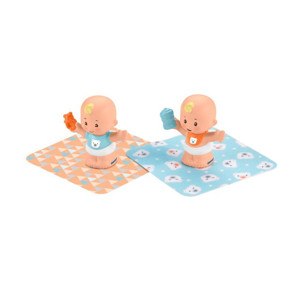 Fisher-Price Little People - Статуэтки Близнецы младенцы + аксессуары Плюшевый мишка GKP68