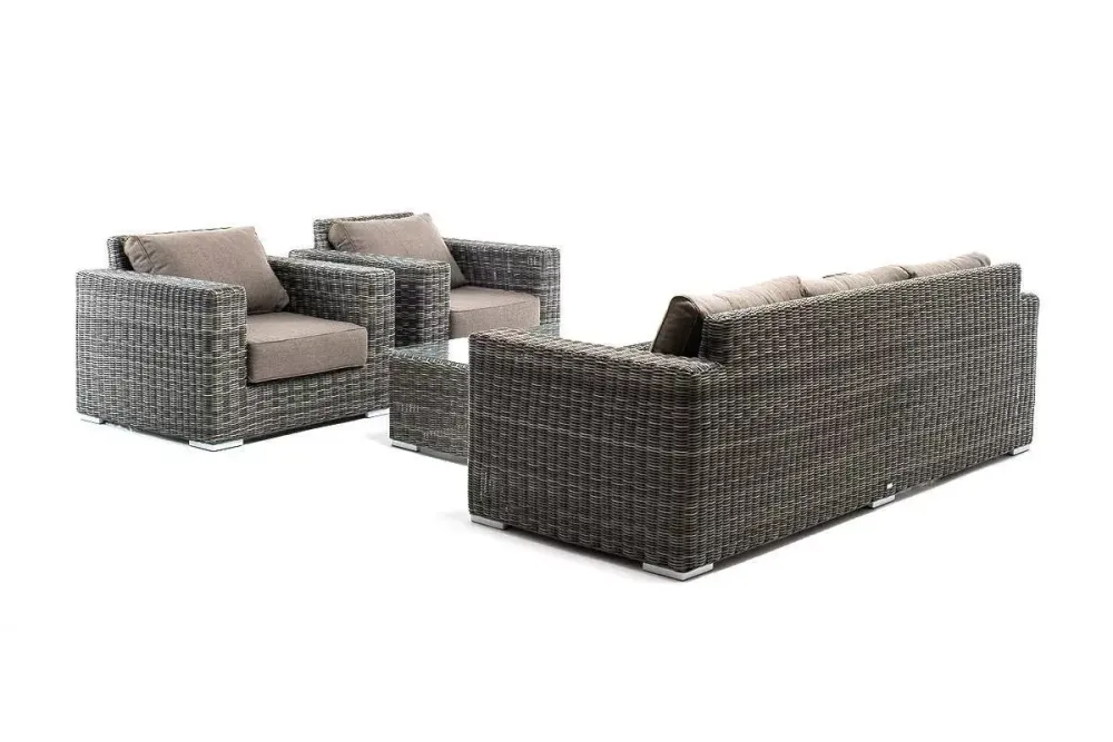 "Боно" лаунж-зона из искусственного ротанга, цвет графит