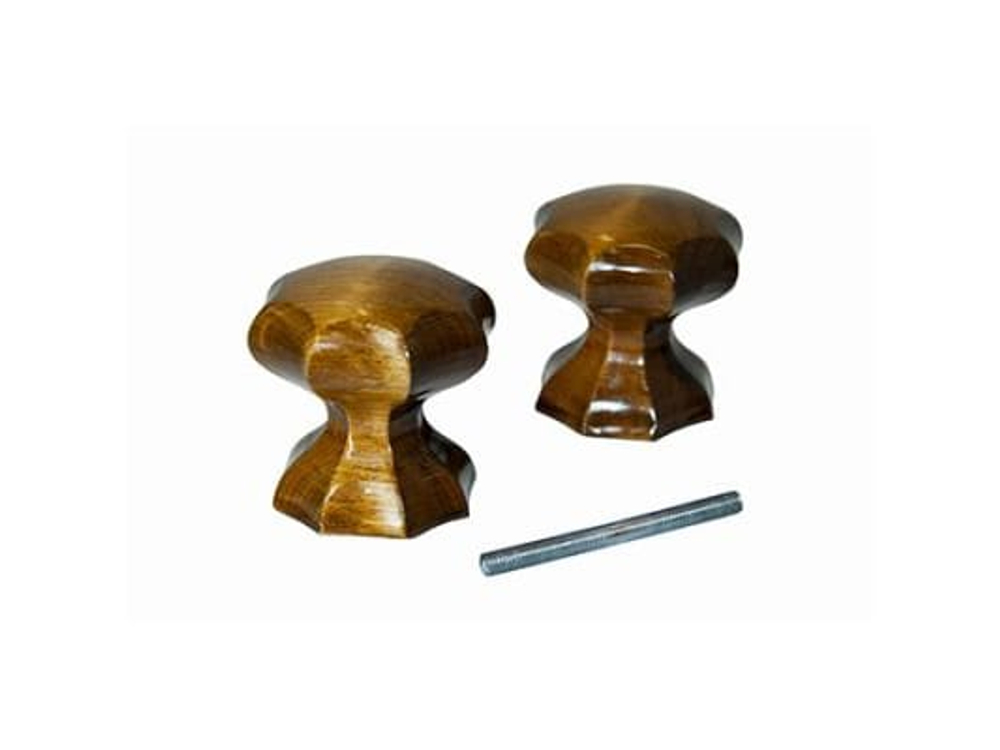 Ручка-кнопка граненая Орех (24шт/уп)