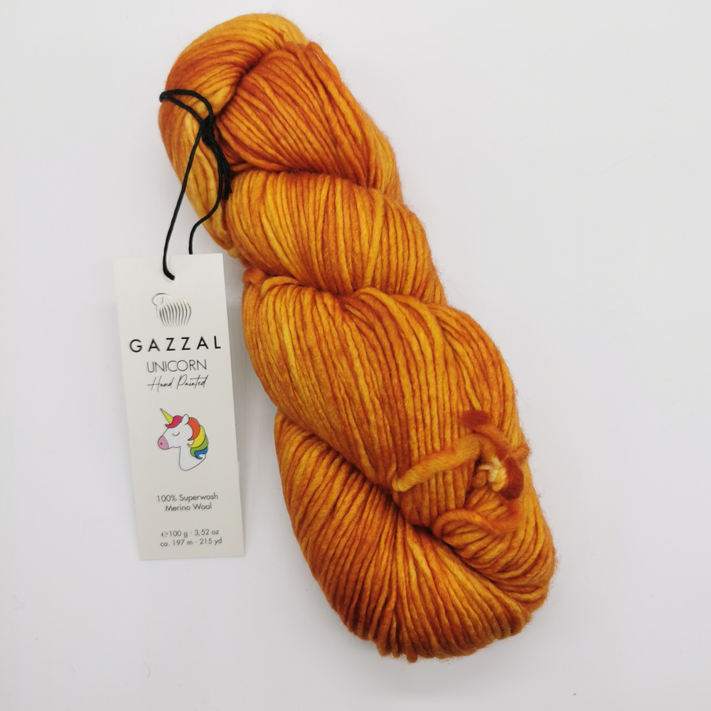 Пряжа для вязания Gazzal UNICORN 1352 оранж (100г 197м Турция)