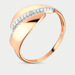 Кольцо для женщин из розового золота 585 пробы с фианитом (арт. 70248700)