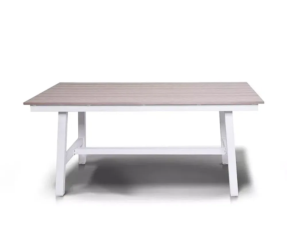 "Сан Ремо" стол обеденный из ДПК, каркас алюминиевый