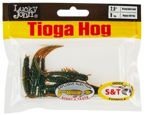 Виброхвосты съедобные LJ Pro Series TIOGA HOG 2.5in (6,35 см), цв. 085, 9 шт.