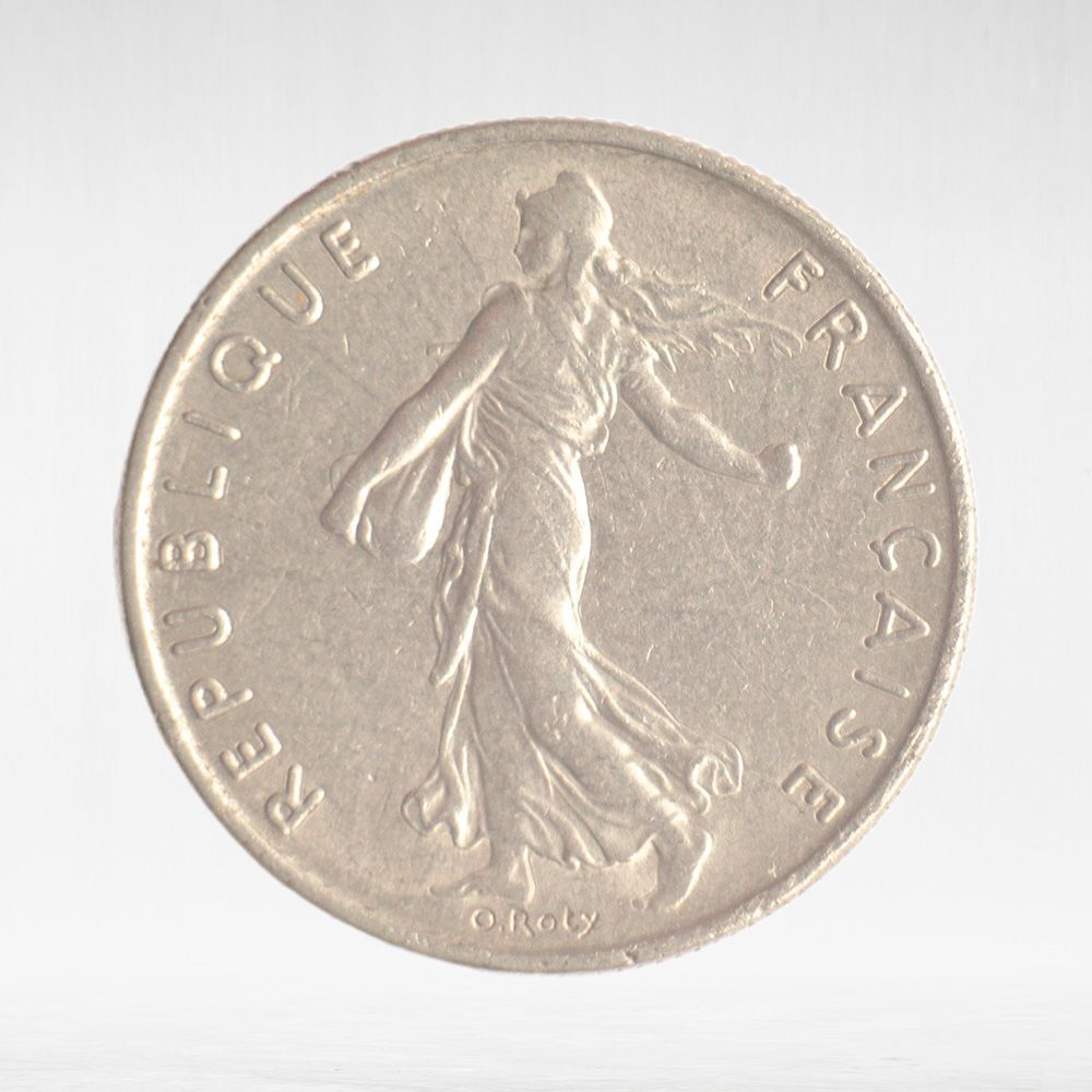 France, ½ Franc 1976 - Signature "O. Roty", VF