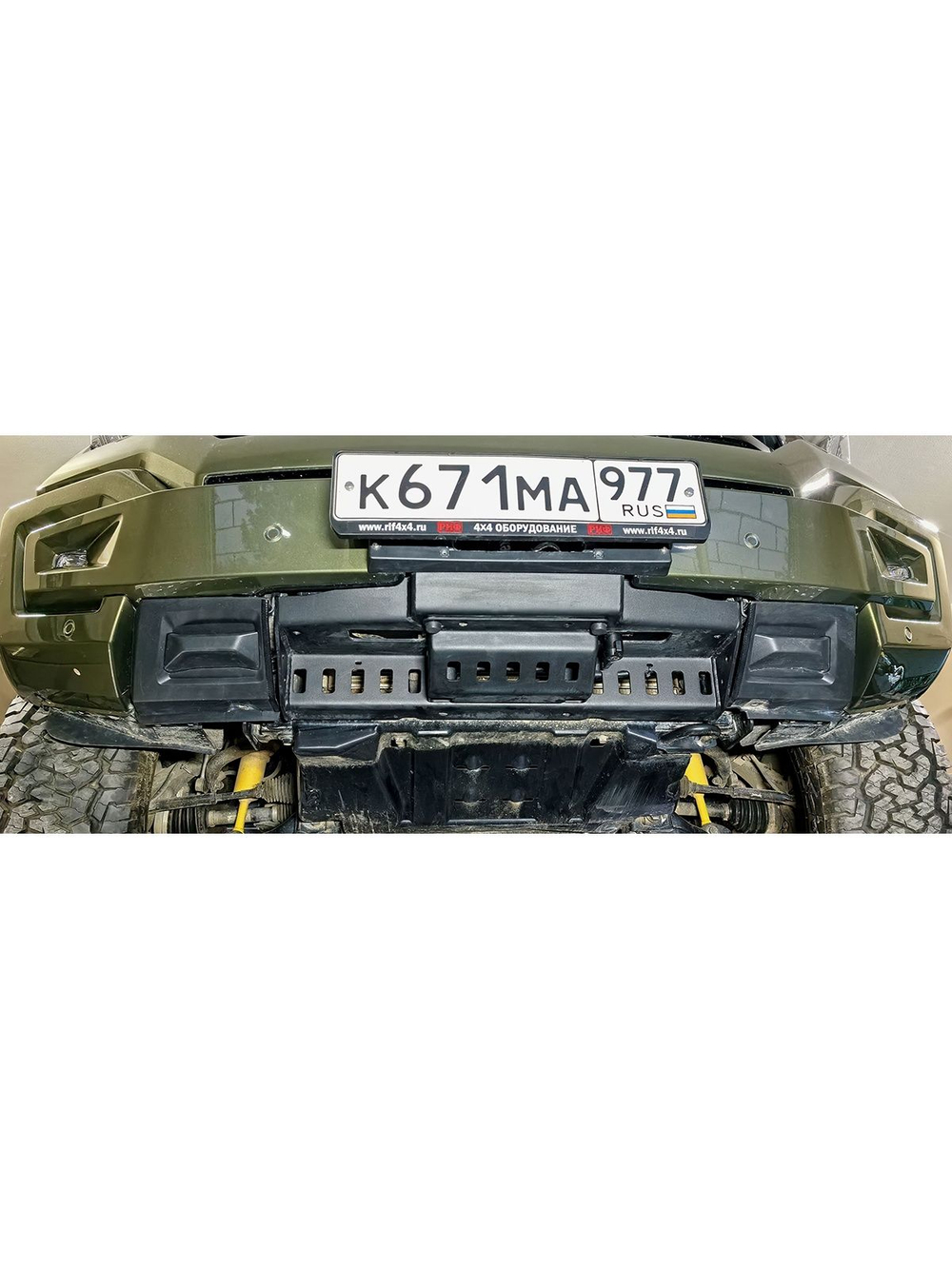 Площадка РИФ под лебёдку с защитой радиаторов в штатный бампер TANK 400