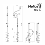 Ледобур Helios HS-150D (левое вращение)
