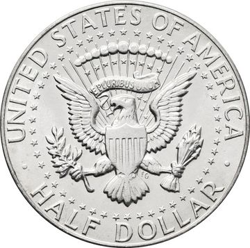 50 центов (1/2 доллара, half dollar) 1965 США (Кеннеди)