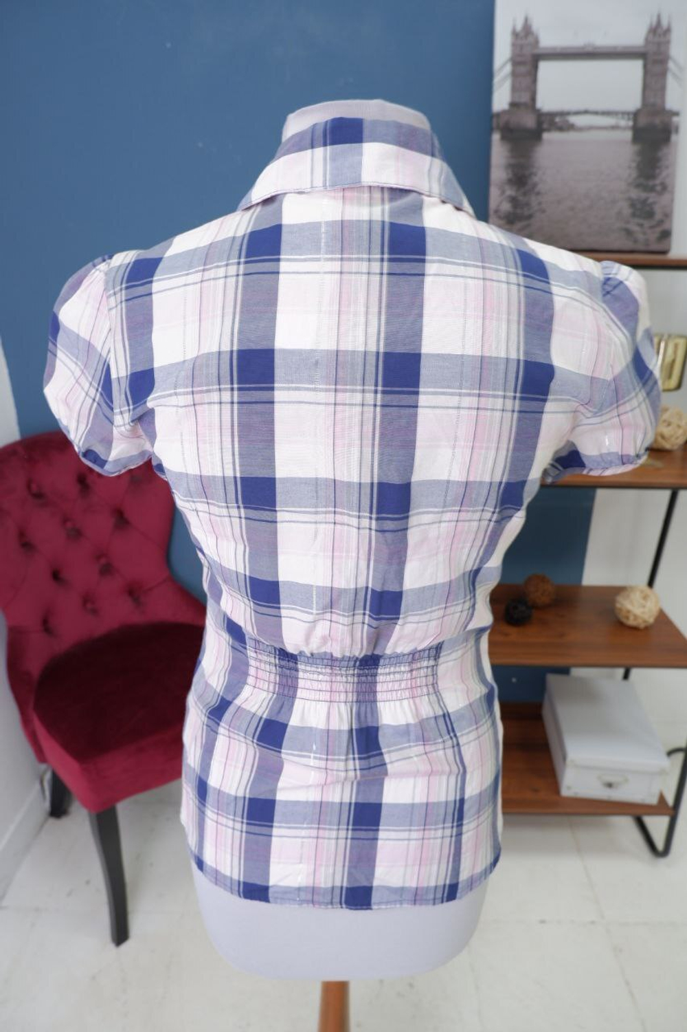 Рубашка в клетку 42 размер