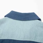 Рубашка Ymkashix Velvet Color block Zip Голубая/Графитовая/Синяя