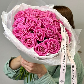 «Аква» букет из розовых роз 21 штука